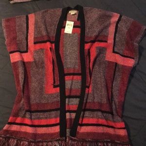 Lucky Brand poncho, NWT